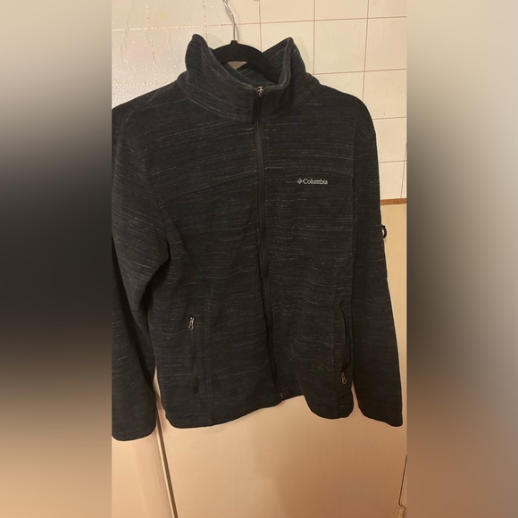 Columbia Jackets & Blazers - Columbia Dark Heather Black Full‑Zip Fleece Jacket